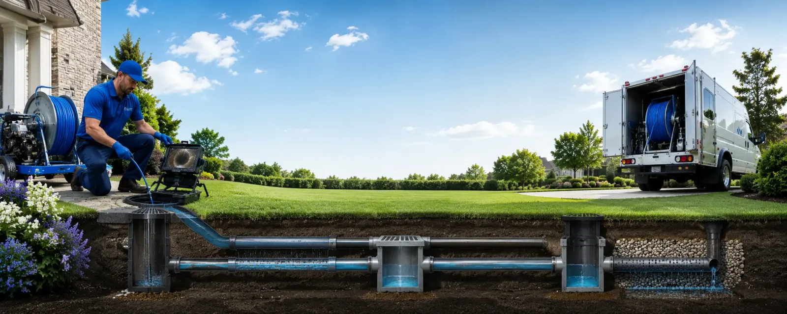 Outdoor drain cleaning information for Redbird, OK